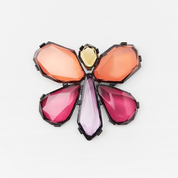 Zara Resin Butterfly Pin Brooch - Picture 2 of 4